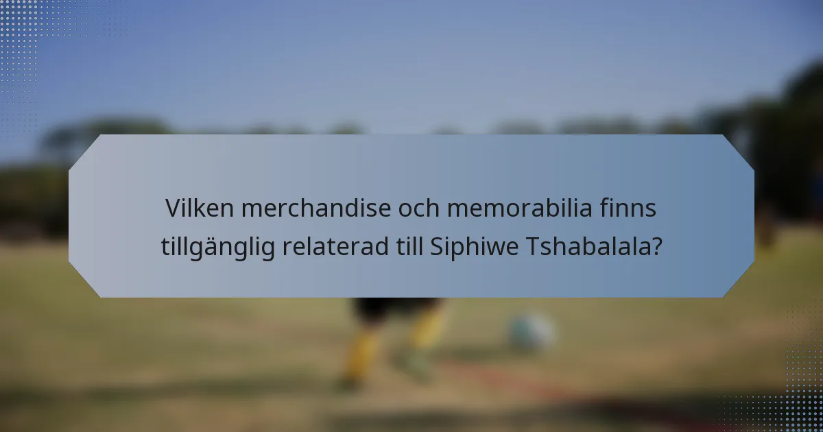Vilken merchandise och memorabilia finns tillgänglig relaterad till Siphiwe Tshabalala?
